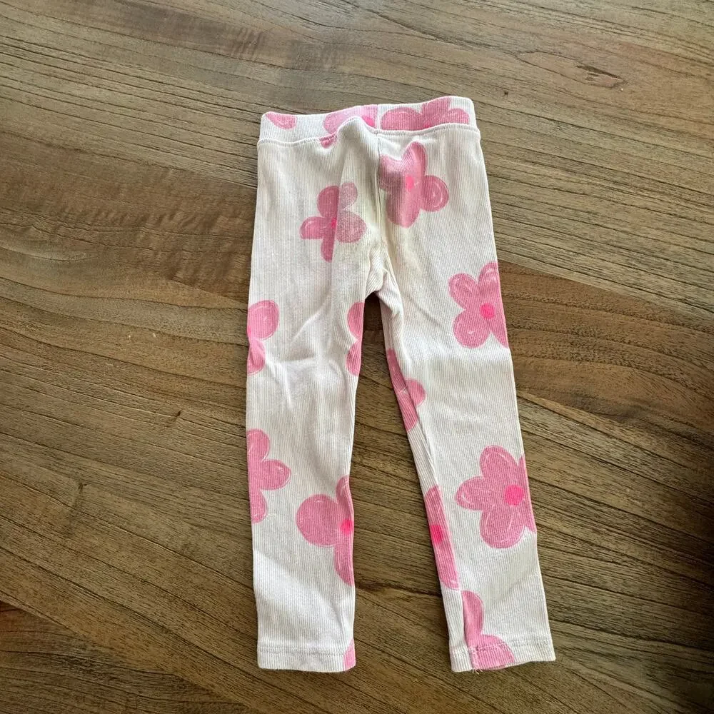 Zara Flower Toddler Leggings - Size 3 years - Picture 4 of 4